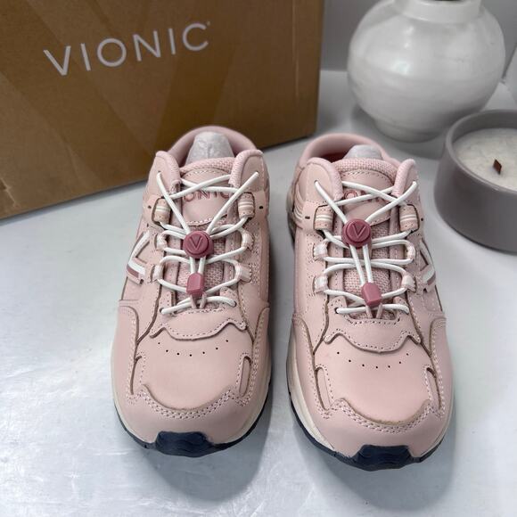 Vionic 23 Walk Mule Leather Lace Up Sneakers Comfort Pink Women's 6.5 Medium NWB - Picture 5 of 10